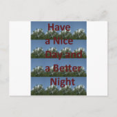 Geniet van een leuke dag en een betere nachtkunst briefkaart (Voorkant)