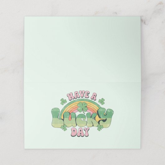 Geniet van een Lucky Day Retro St. Patrick's Day (Buitenkant ongevouwen)