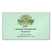 Geniet van een Lucky Day Retro St. Patrick's Day Magnetisch Visitekaartje (Voorkant)