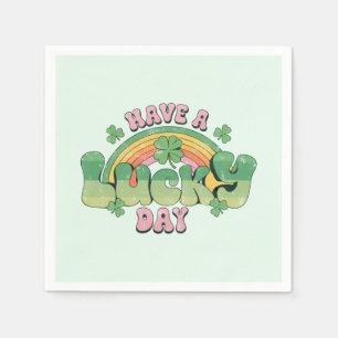 Geniet van een Lucky Day Retro St. Patrick's Day Servet