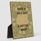 Geniet van een mooie dag & betere nacht art print fotoplaat (Zijkant)