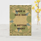 Geniet van een mooie dag & betere nacht art print kaart (Gele Bloem)