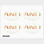 Geniet van een mooie dag en een betere nacht art p ovale sticker (Vel)