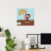 Geniet van een regenachtig Poster (Thuiskantoor)
