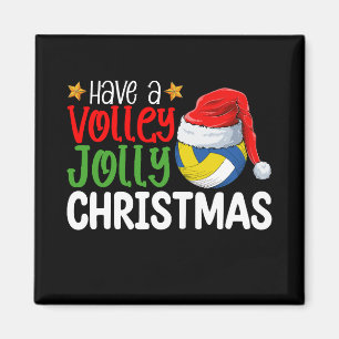 Geniet van een Volley Jolly Christmas Volleyball v Magneet