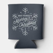 Geniet van een vrolijk kerstfeest - Snowflake Blikjeskoeler (Voorkant)