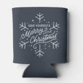 Geniet van een vrolijk kerstfeest - Snowflake Blikjeskoeler (Achterkant)