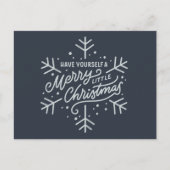 Geniet van een vrolijk kerstfeest - Snowflake Briefkaart (Voorkant)