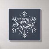 Geniet van een vrolijk kerstfeest - Snowflake Canvas Afdruk (Voorkant)