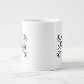 Geniet van een vrolijk kerstfeest - Snowflake Extra Grote Beker (Voorkant)