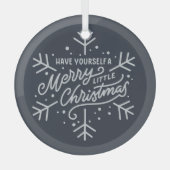 Geniet van een vrolijk kerstfeest - Snowflake Glas Ornament (Voorkant)