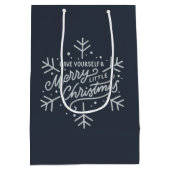 Geniet van een vrolijk kerstfeest - Snowflake Medium Cadeauzakje (Achterkant)