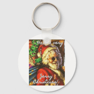 Geniet van een zeer Jerry Christmas Garcia Santa v Sleutelhanger