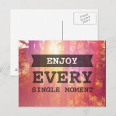 Geniet van elk moment briefkaart (Voorkant / Achterkant)