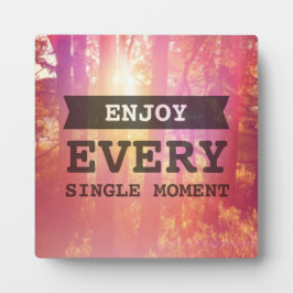 Geniet van elk moment fotoplaat