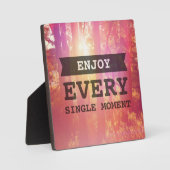 Geniet van elk moment fotoplaat (Voorkant)