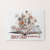 Geniet van elk moment, positieve boodschap legpuzzel (Horizontaal)