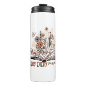 Geniet van elk moment, positieve boodschap thermosbeker (Voorkant)