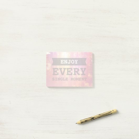 Geniet van elk moment post-it® notes (Op bureau)