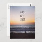 geniet van elke zonsondergang briefkaart (Voorkant / Achterkant)