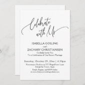 Geniet van handschrift, zwart-wit, zwart-wit kaart (Voorkant / Achterkant)