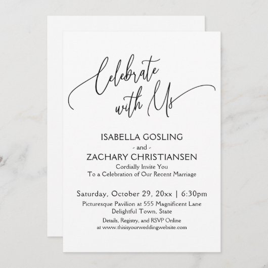 Geniet van handschrift, zwart-wit, zwart-wit kaart (Voorkant / Achterkant)