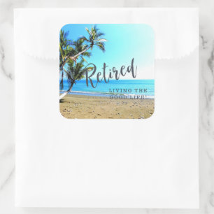 Geniet van het goede leven. vierkante sticker