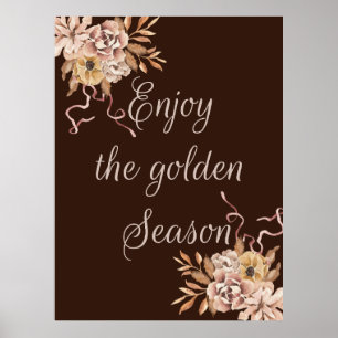 Geniet van het gouden seizoen poster