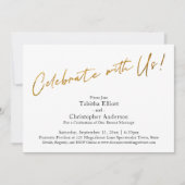 Geniet van het handschrift Gold Basic Reception Kaart (Voorkant)