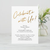 Geniet van het handschrift Gold Basic Reception Kaart (Staand voorkant)