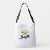 Geniet van het leven crossbody tas (Achterkant)