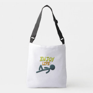 Geniet van het leven crossbody tas