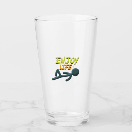 Geniet van het leven glas (Voorkant)