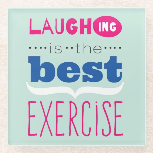 Geniet van het leven glazen onderzetter (Voorkant)