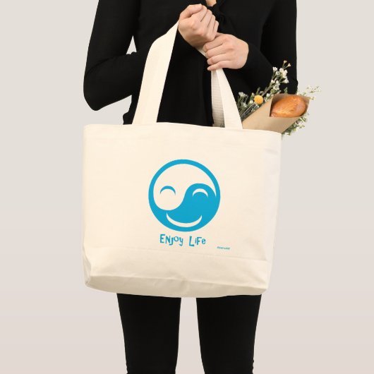 Geniet van het leven grote tote bag (Voorkant (product))