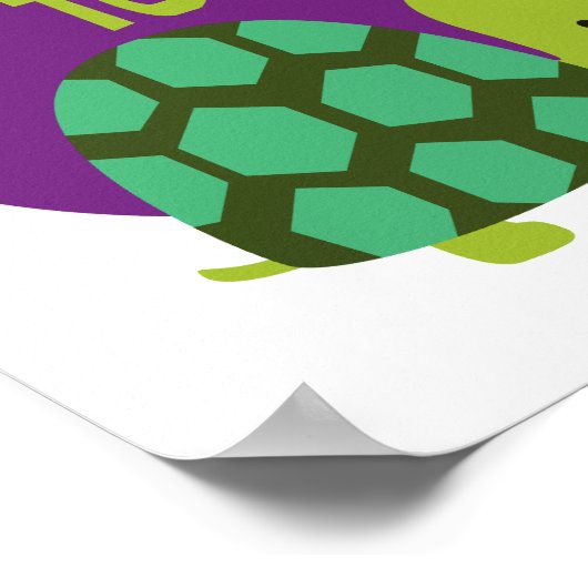 Geniet van het leven Kawaii leuke, grappige groene Poster (Hoek)