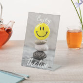 Geniet van het leven! reclamebord met voetstuk (Insitu)