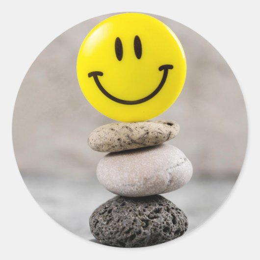 Geniet van het leven! ronde sticker (Voorkant)