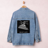 Geniet van het leven Skull Design Denim Jacket - U (Hangar)