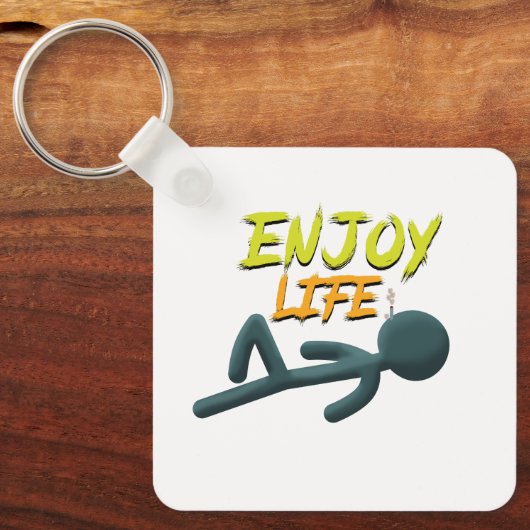 Geniet van het leven sleutelhanger (Voorkant)