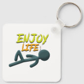 Geniet van het leven sleutelhanger (Achterkant)