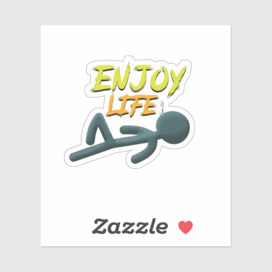 Geniet van het leven sticker (Vel)