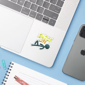 Geniet van het leven sticker (Laptop met iPhone)