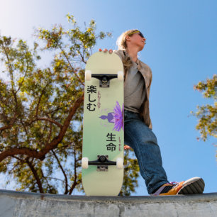 Geniet van het leven van Boeddha op Lotus Flower Y Skateboard