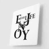 Geniet van het leven vierkante klok (Hoek)