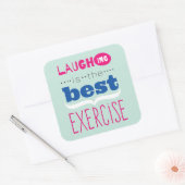 Geniet van het leven vierkante sticker (Envelop)