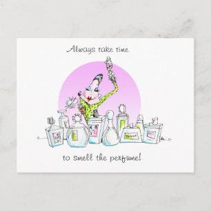 Geniet van het parfumerende briefkaart