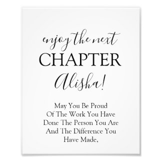 Geniet van het volgende hoofdstuk Pensioen Teken Foto Afdruk