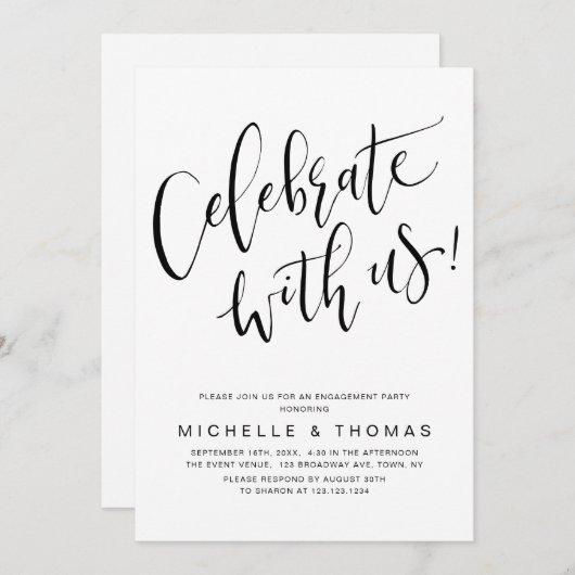 Geniet van het zwarte witte moderne, eenvoudige Am Kaart (Voorkant / Achterkant)