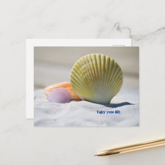 Geniet van je leven briefkaart (Voorkant / Achterkant in situ)